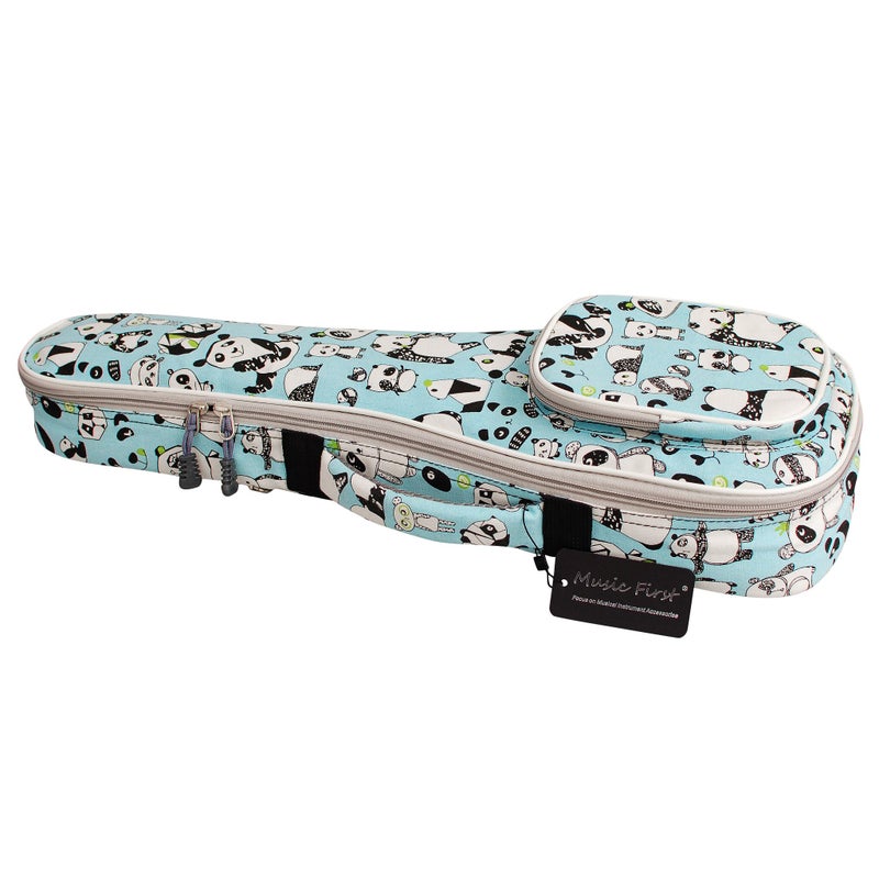 MUSIC FIRST Canvas PANDA ukulele case ukulele bag ukulele cover Ukulele backpack Ukulele Gig Bag (21 inch Soprano, PANDA) - Image 2